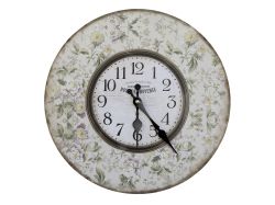 Часовник Flower edge D34х3cm. antique cream.