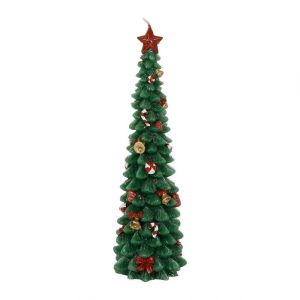 Свещ CHRISTMAS TREE CANDLE NOEL GREEN D7.5 x H24.5cm.