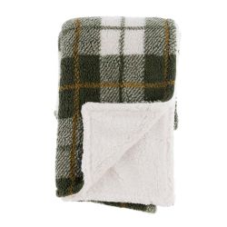 Одеяло TARTAN IN VERDE 160x200cm. SHERPA 430GSM.