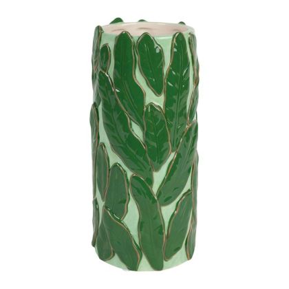 Ваза FEUILLE PATCHUCA VERT D10xH24cm.