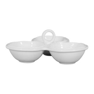 Съд TRIPLE BOWL DARCY WHITE D26.5xH10cm.