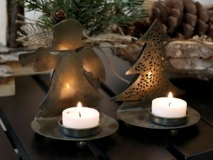 Свещник Christmas tree H11х9х7cm. antique.