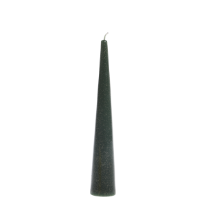 Свещ стълб конус с блясък H25хD4cm. olive 12h.