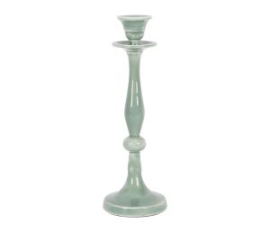 Свещник BAROQUE SAGE-GREEN D9xH26cm.