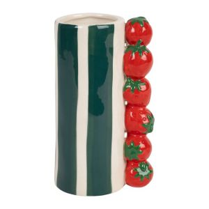 Ваза FRAISE MOCOA EMERAUDE / ROUGE 10.5х7хH18.5cm.