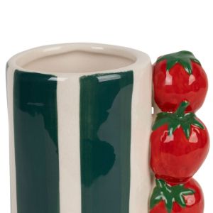 Ваза FRAISE MOCOA EMERAUDE / ROUGE 10.5х7хH18.5cm.