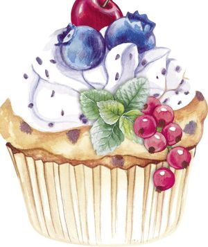 Салфетки SWEET CUPCAKE 33х33cm. изрязани.