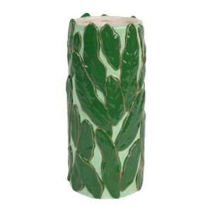 Ваза FEUILLE PATCHUCA VERT D10xH24cm.