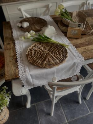 Тишлайфер  DENTELLE 54х160cm. BIANCO.