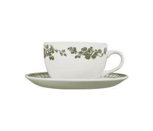 Чашка с чинийка FAUSTINE 250ml. - 11 x 8.5 x H6cm. verde.