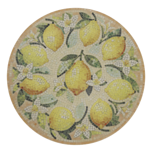 Плато Chartres in mosaic D26.5х2,5cm. lemons & cream.