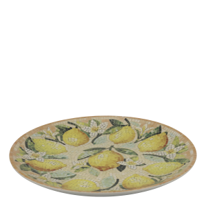 Плато Chartres in mosaic D26.5х2,5cm. lemons & cream.