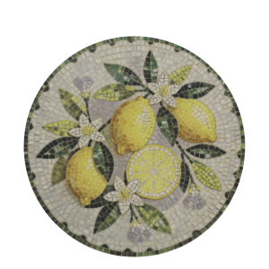 Плато Chartres in mosaic D21х2,5cm. lemons & verde.