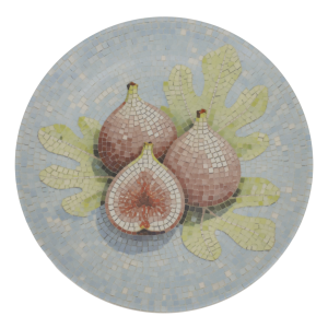 Плато Chartres in mosaic D26.5х2,5cm. figs & skyblue.