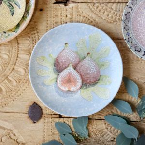 Плато Chartres in mosaic D26.5х2,5cm. figs & skyblue.
