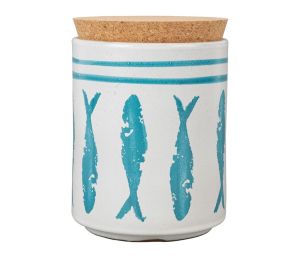 Буркан / поставка за прибори CORFOU TURQUOISE D13xH18cm.