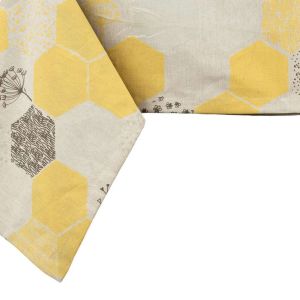 Tablecloth  BEEZZ YELLOW+GREY 250X145cm.